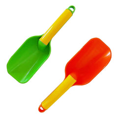 Gowi Design Shovel 24 cm features three shovels in green, yellow, and red with yellow handles and red scoops.