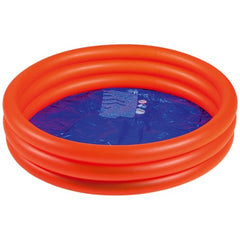 Happy People pool for kids, featuring multiple orange rings, measuring 100 x 23 cm, displayed in a front view.
