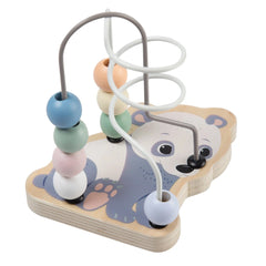 Johntoy - Wooden The Wildies Family Beadtrack With Animalprint 4 Assorted - Baby Activity Toys