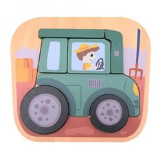 Joueco - Mini Houten Boerderij Puzzel - Puzzels