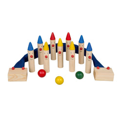 Happy People - Bowling Spel 16 X 3 Cm Hout 13 Stuks
