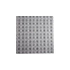 Gray LEGO Classic Baseplate measuring 14.5 inches square features 2,304 aligned studs for stable construction and creativity.