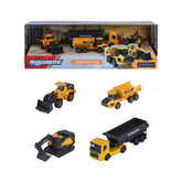 Majorette - Volvo Constructie 4 Stuks Set - Speelvoertuigen