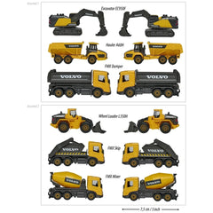 Majorette - Volvo Construction Assortment 3 Pcs Pack Play Vehicles