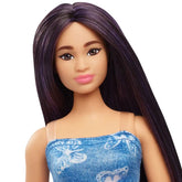 Mattel - Poppen - Barbie Fashionistas Curvy Pop - Paarse Haar - 3 Jaar - Duurzaam