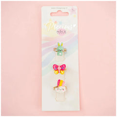 Nice - Lente Feest 3-delige Ringenset - Sieraden