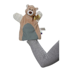 NICI - Mijn Eerste 2-in-1 Beer Handpop Knuffeldeken - Baby Activiteit Speelgoed