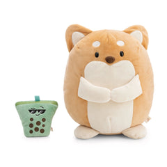 NICI - Mymochi-Soft-Toy-Dog-Hiro-With-Bubble-Tea-27-Cm-Stuffed-Animals