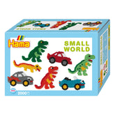 Pet Hama Strijkkralen Set - Dino en Auto 2000 Stuks.