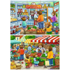 Ravensburger - Come On Lets Go Shopping - 2x12 Pieces - Puzzles