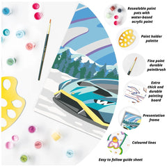 Ravensburger - Creart Blauwe Lamborghini - Schilderen op Nummer - Kunst & Ambachten