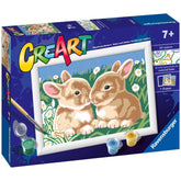 Ravensburger - Creart Fluffy Bunnies - Schilderen op Nummer - Kunst & Ambachten