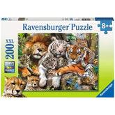 Ravensburger - Knuffelen met Grote Katten - 200 Stukjes - Puzzels