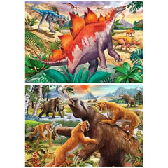 Ravensburger - Dinosaurussen - Wilde Prehistorische Dieren - 2x24 Stukken - Puzzels