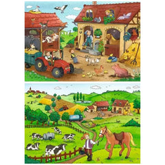 Ravensburger - Hardworking On The Farm - 2x12 Pieces - Puzzles