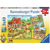 Ravensburger - Vakanties Op Het Platteland - 3x49 Stukken - Puzzels