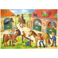Ravensburger - Vakantie Op De Paardenboerderij - 2x12 Stukken - Puzzels