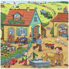 Ravensburger - Veel te doen op de boerderij - 3x49 stukjes - Puzzels
