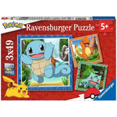 Ravensburger - Pokemon - Charmander Bulbasaur en Squirtle - 3x49 Stukken - Puzzels