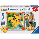 Ravensburger - Puzzel-3x49-Stukken-Pokemon - Puzzels