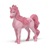 Schleich Cassiopeia Unicorn Mare figure in glossy pink with glittery mane and tail, featuring a single horn and expressive fe