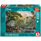 Schmidt Spiele Disney Jungle Book 1000-piece puzzle box featuring a vibrant jungle scene with wildlife and a waterfall.