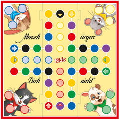 Schmidt Spiele's Don't Bother Me Kids board game features a colorful grid with playful animal illustrations and directional s