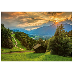 Schmidt Spiele - Sunset over the mountain village of Wamberg 1500 pieces - puzzles