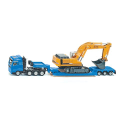 Siku - MAN heavy haulage transporter with Liebherr excavator - Play Vehicles