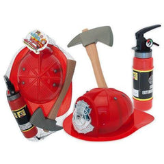 Teorema - Brandweerman Kostuum Set met Helm, Bijl en Water Spray Blusser - Doen alsof Beroepen & Rollenspel