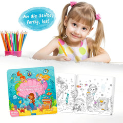 TROTSCH - Zeemeermin Sticker Kleurboek Kunst en Ambachten - Duitse Editie