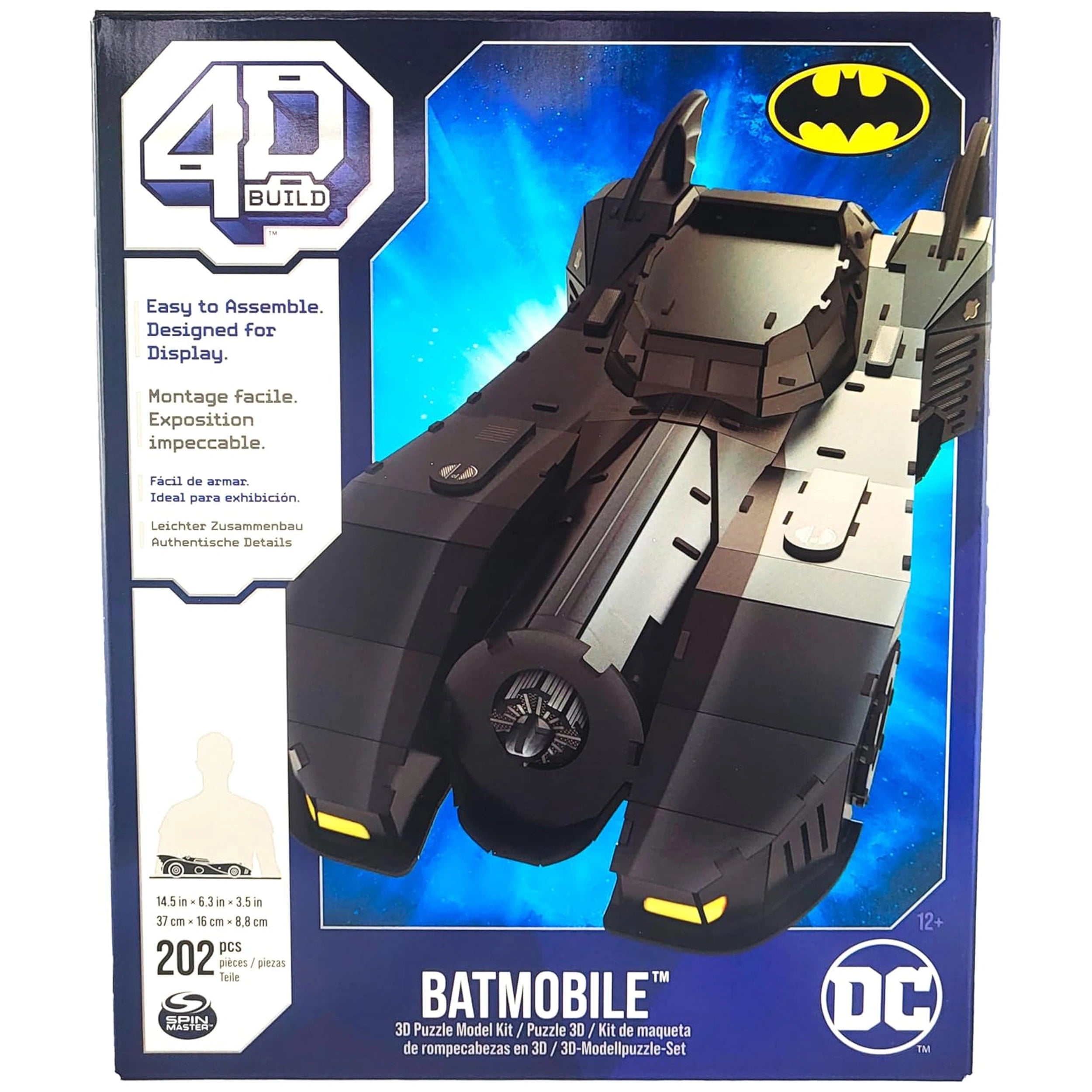 4D Build DC Batman Retro Batmobile 3D Puzzle Model Kit 202 Pcs Construction Set