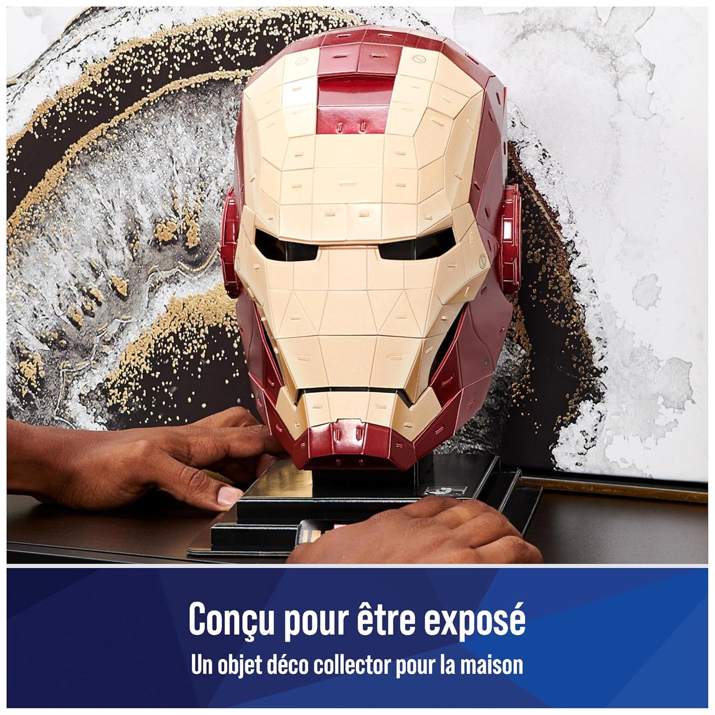 4D Build Marvel Iron Man 3D Puzzle Model Kit with Stand 96 Pcs Construction Set Toy