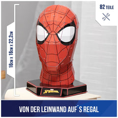 4D Build Marvel Spider-Man 3D Puzzle Model Kit with Stand 82 Pcs Construction Set