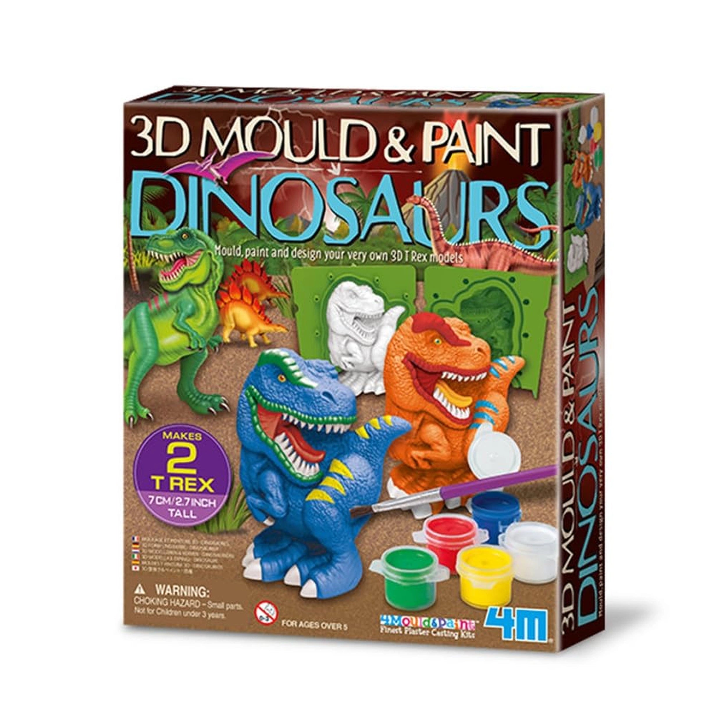 4M - 3D Mould & Paint Dinosaurussen - Kunst & Ambachten