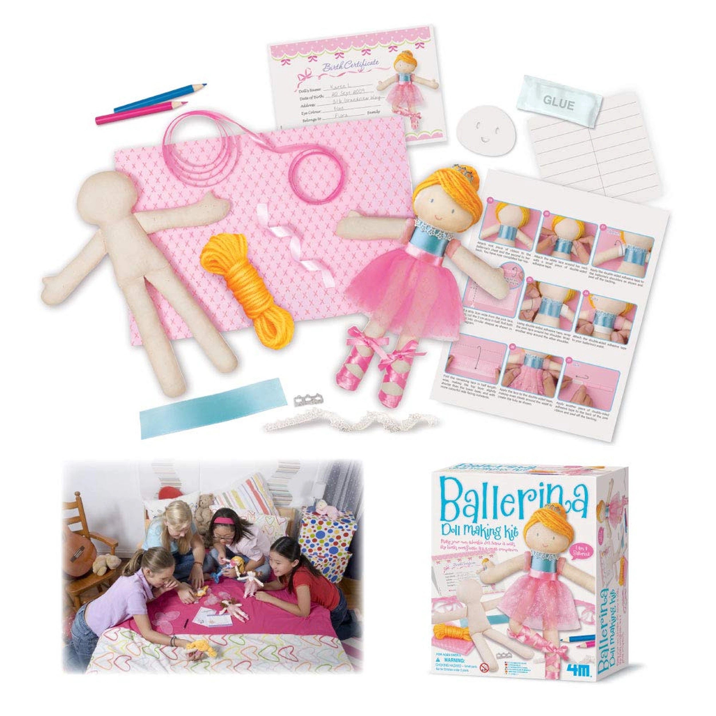 4M - Poppenmaken Ballerina - Kunst & Ambachten
