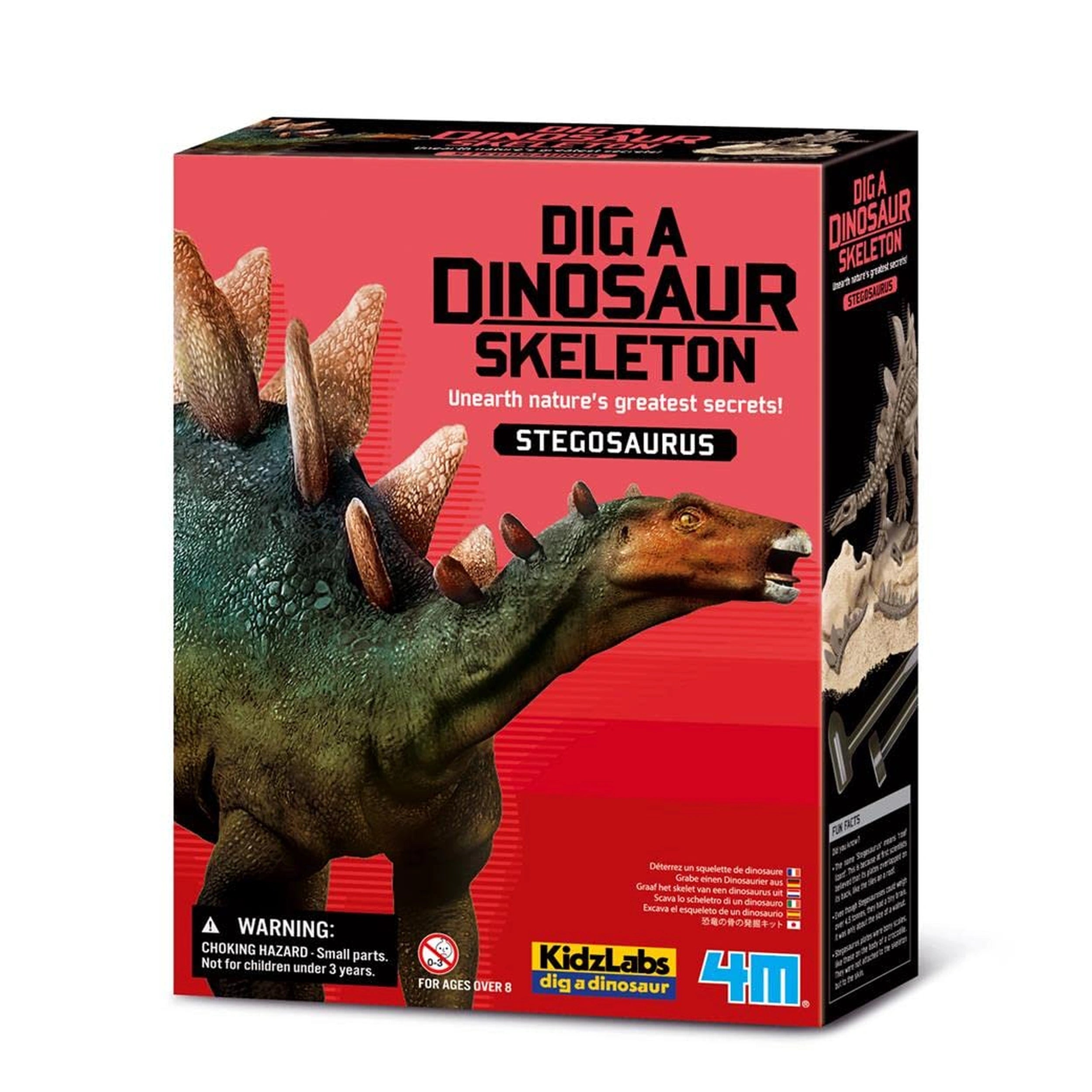 4M - KidzLabs Dig Dinosaur Skeleton Stegosaurus - Toy Playsets