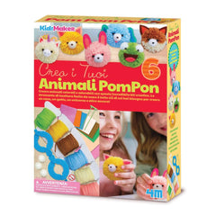 4M - KidzMaker - Maak Je Eigen Pom Pom - Knutselen - 5+ - 4M04760