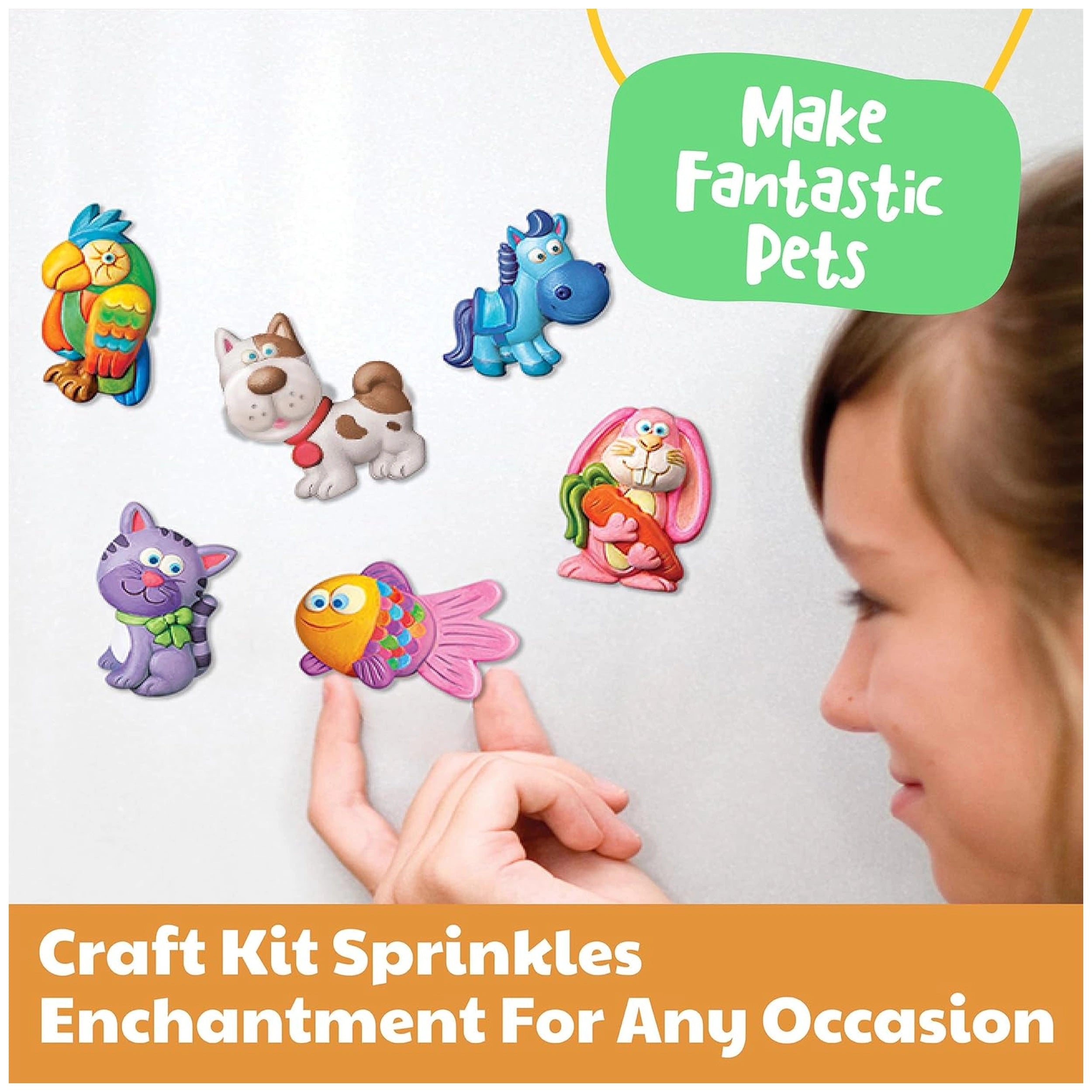 4M - Mould & Paint Cute Pets - Make 6 Magnets - Arts & Crafts