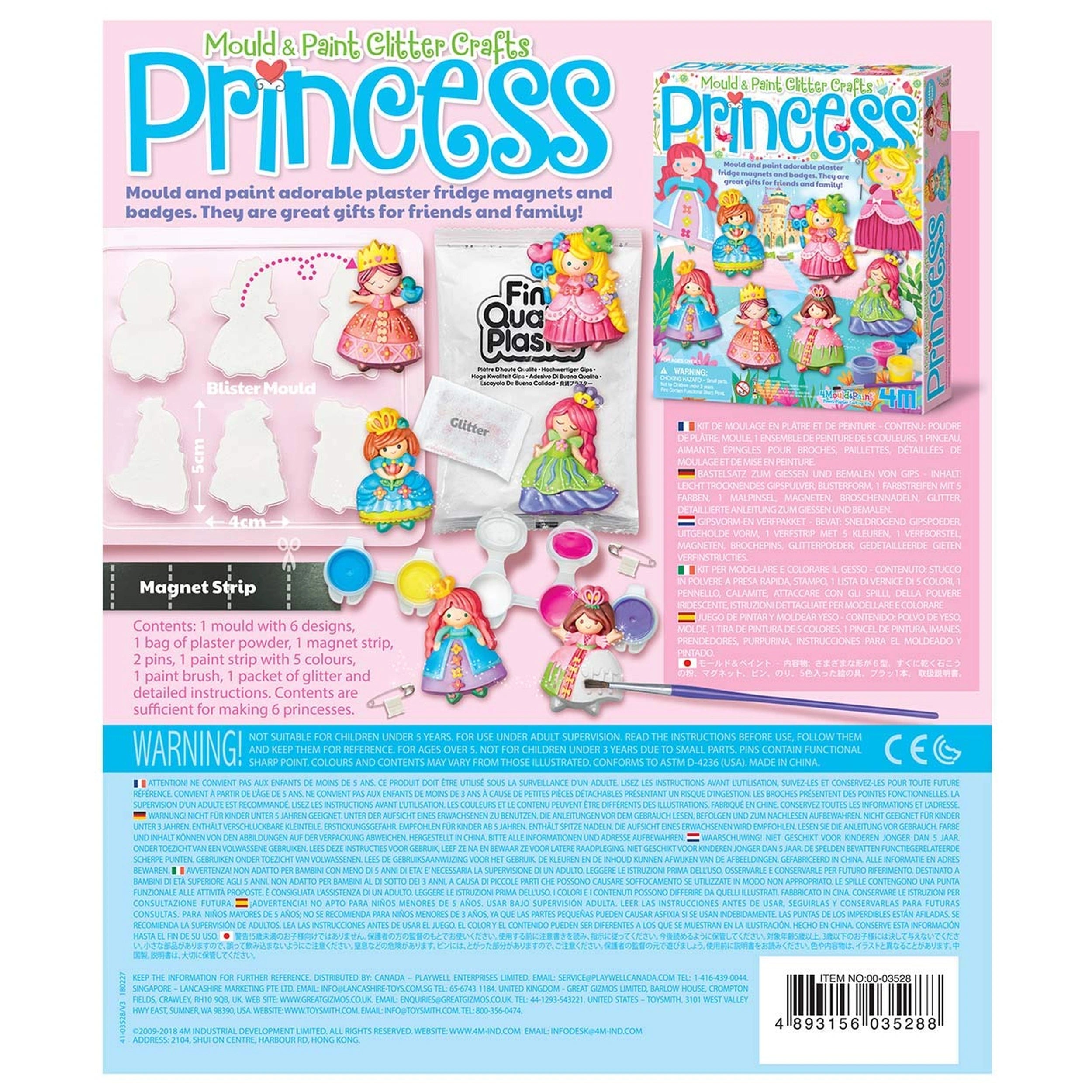 4M - Mould & Paint Glitter Crafts Princess - Arts & Crafts