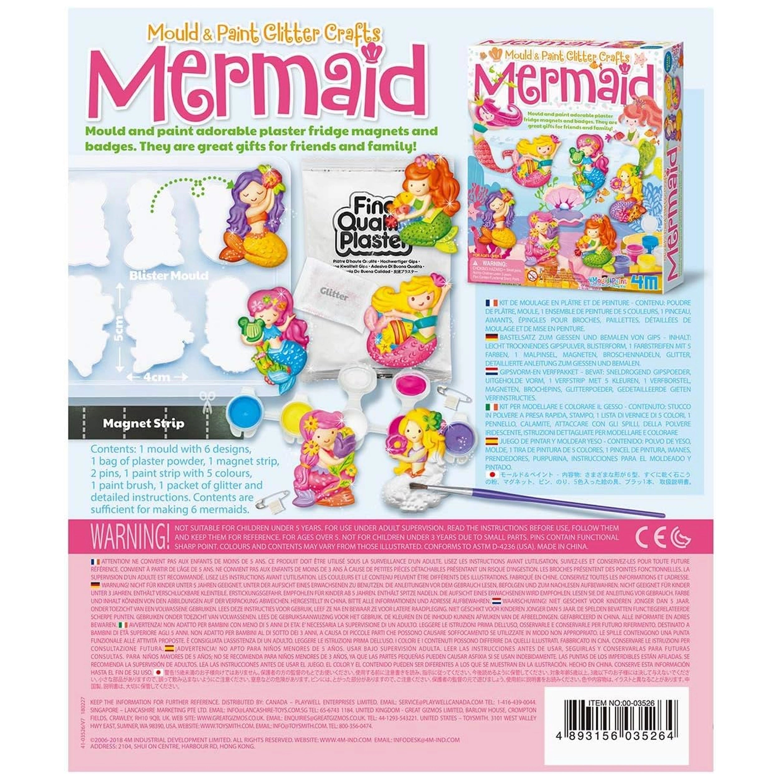 4M - Mould-and-Paint-Mermaid-Magnets - Knutselen en Ambachten