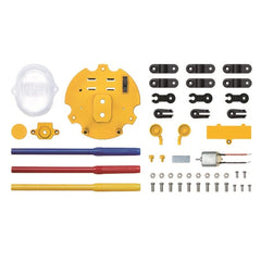 KidzRobotix Doodling Robot features a yellow disc, blue and red rods, and a clear cover with metal components.