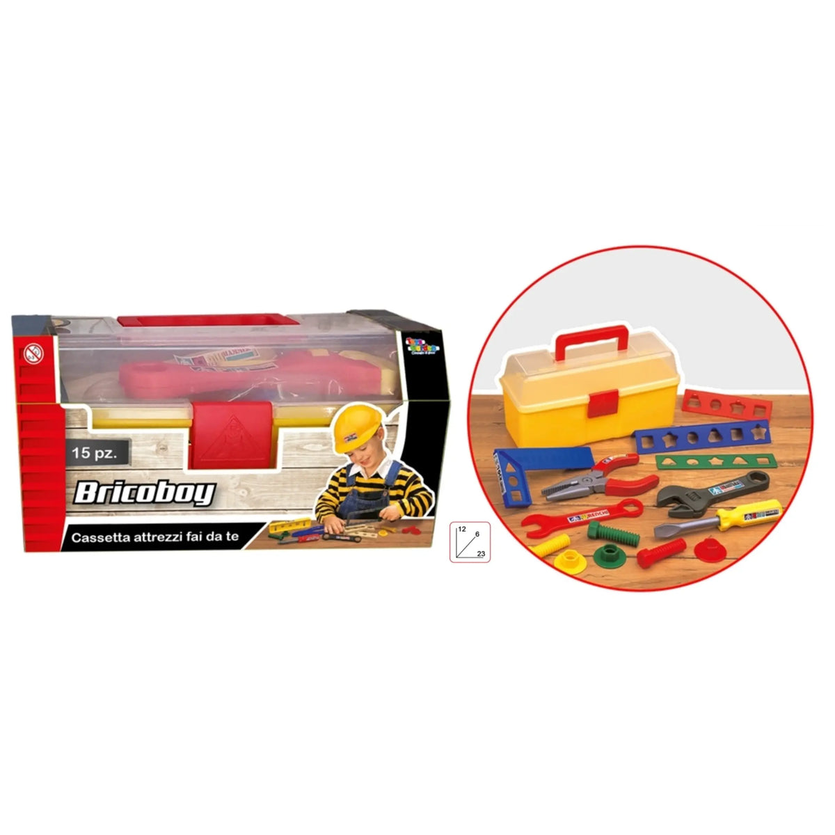 Toys Garden - Bricoboy Gereedschapskist 15 Stuks - Doen alsof Beroepen & Rollenspel