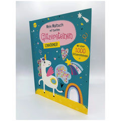 ARENA - Unicorn Coloring Book with Over 1000 Glitter Stones - Books - German Edition