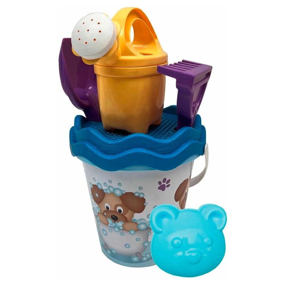 Androni - Beach Dog Set - 6 Pcs Sand and Water Play Kit with Watering Can - 6 Pcs - Age +10M - Beach & Sand Toys