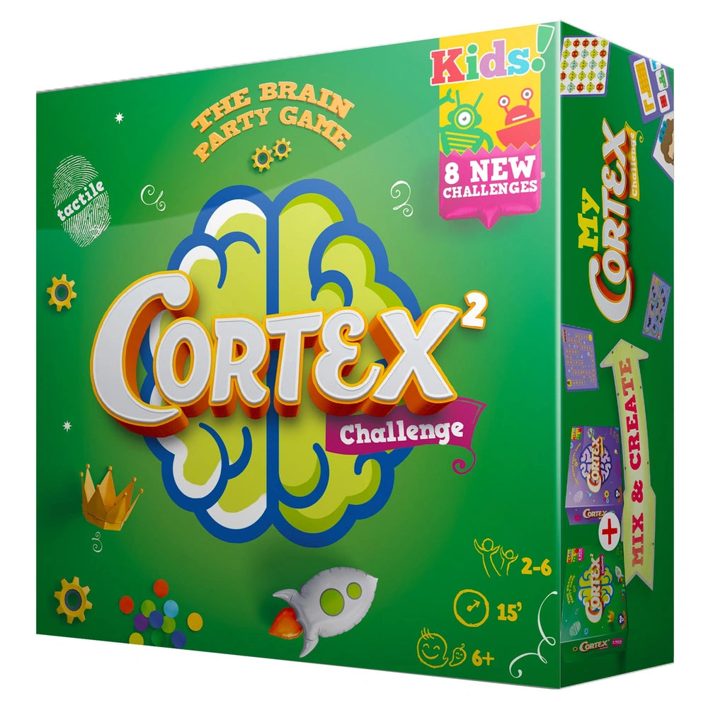 Asmodee - Cortex Challenge Kids 2 - Bordspellen - +6 - Plezier voor Iedereen - STR8934 - Italiaanse Editie