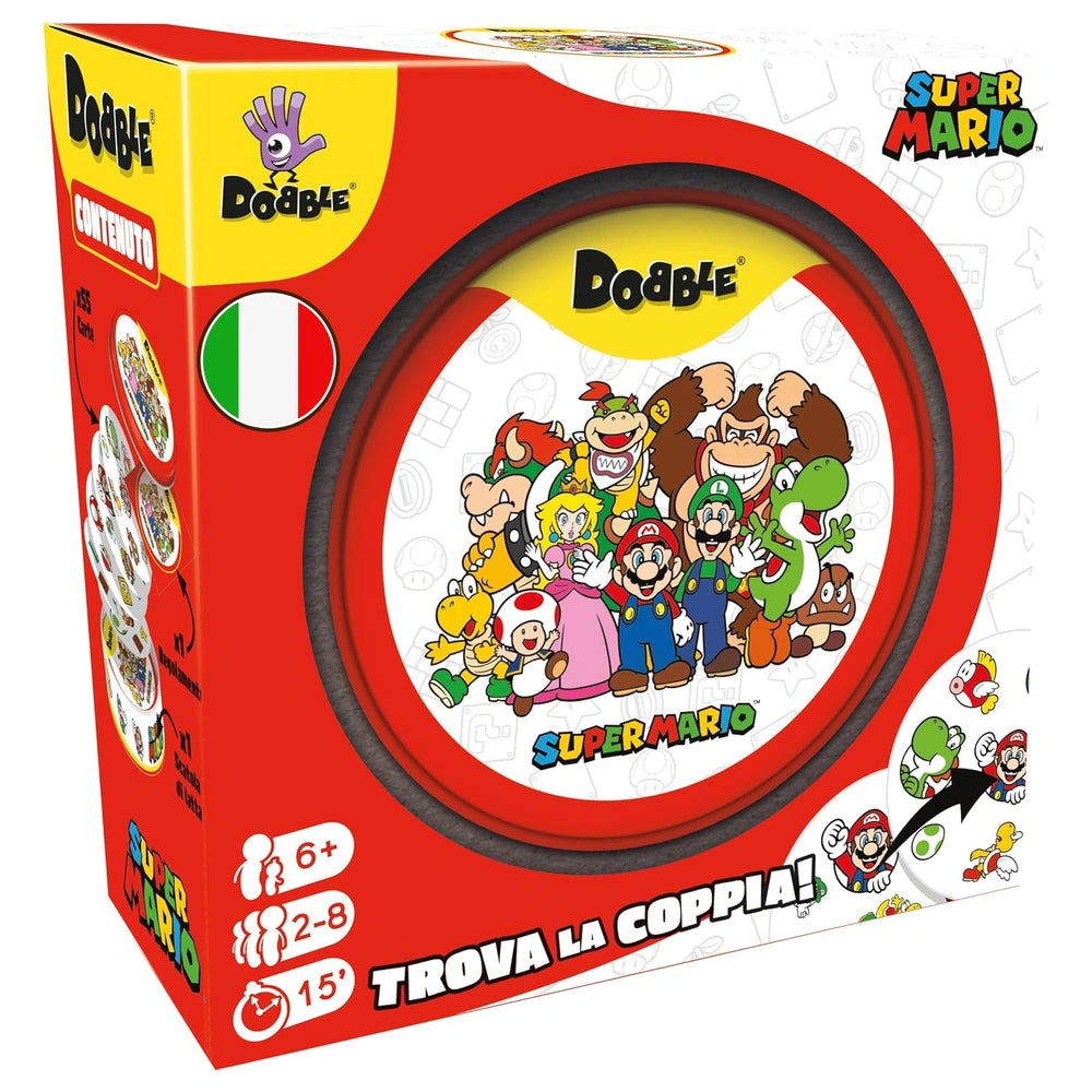 Asmodee - Dobble Super Mario - Bordspellen - 6+ - STR8278 - Italiaanse Editie