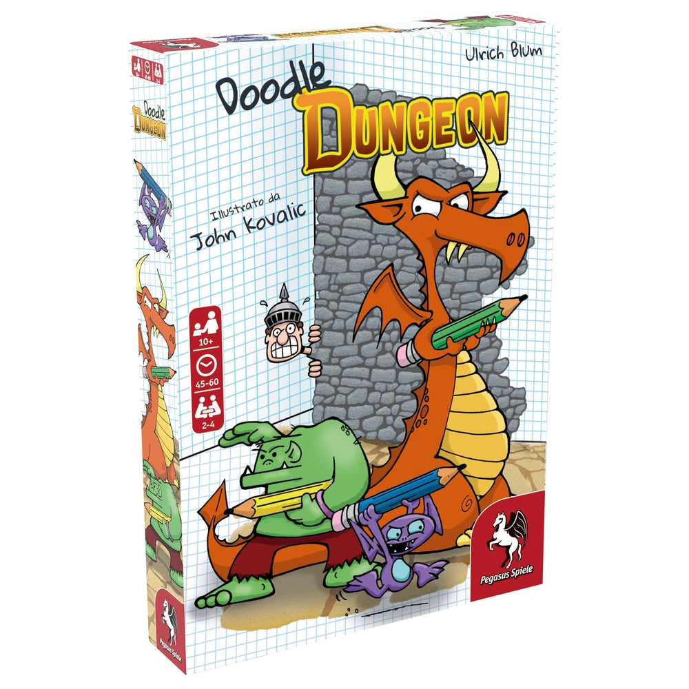 Asmodee - Doodle Dungeon - Board Games - Age +10 - STR8126 - Italian Edition