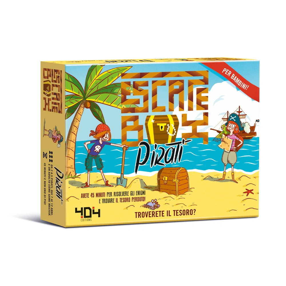 Asmodee - Escape Box – Pirati - Board Games - Age +8 - STR8473 - Italian Edition