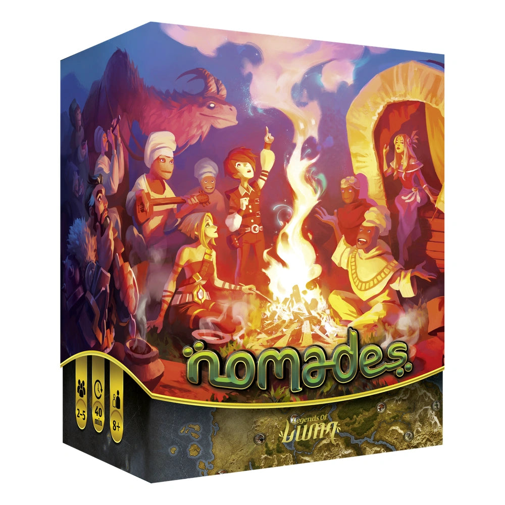 Asmodee - Nomadi - Kaartspellen - +8 - Gezelligheid voor het gezin - STR8486 - Italiaanse Editie